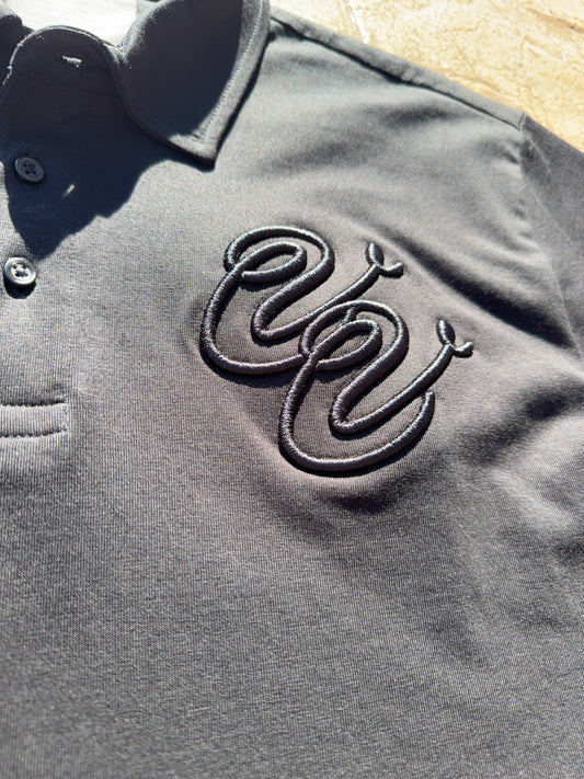 Black Embroidered Logo Polo