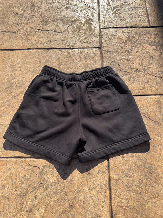 Black Embroidered Logo Short