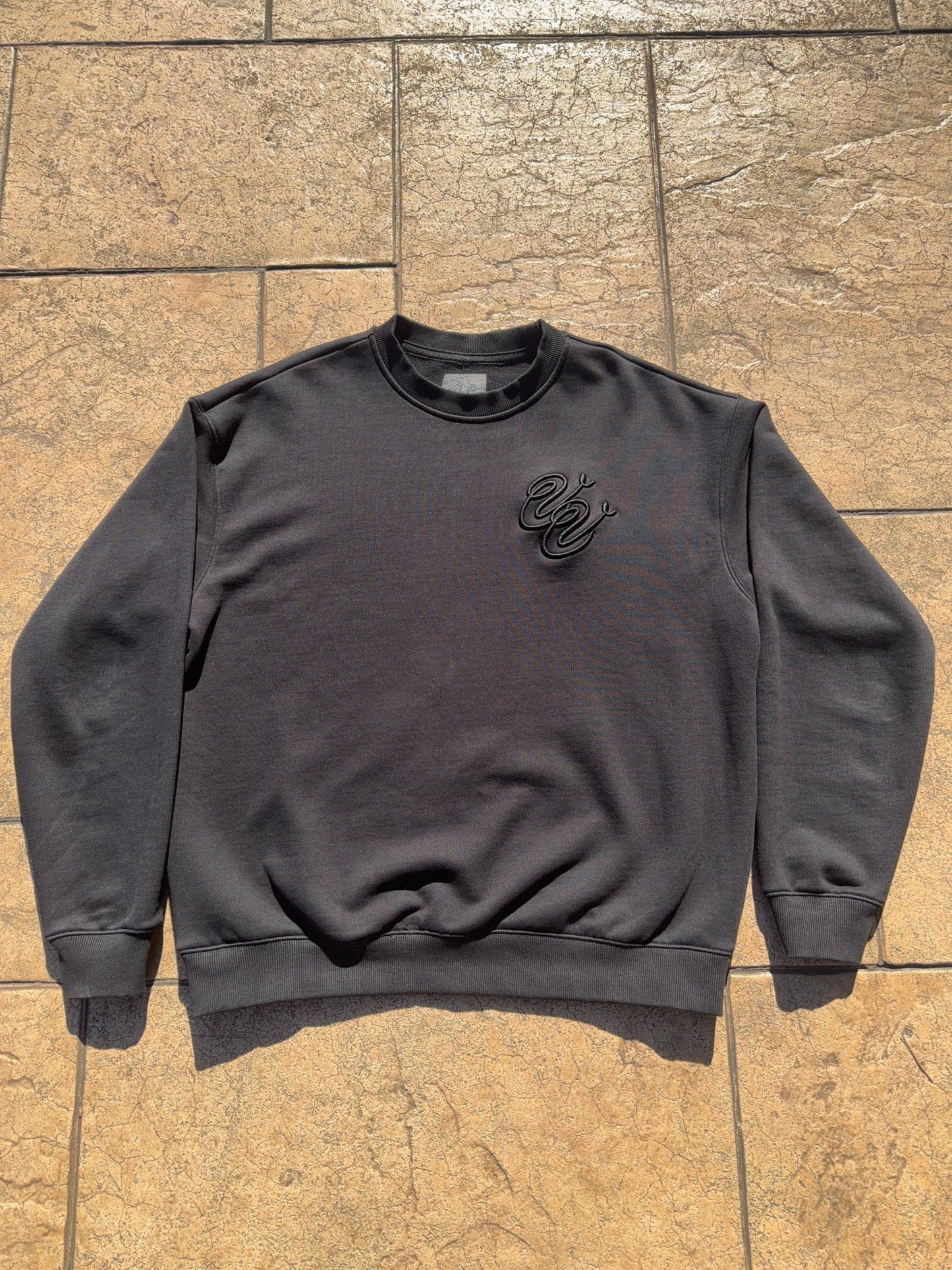 Black Embroidered Logo Sweater - Vivid Vision