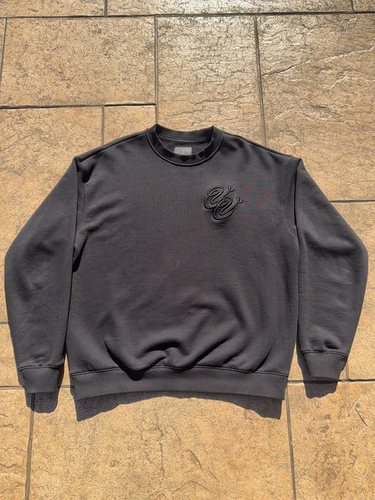 Black Embroidered Logo Sweater - Vivid Vision