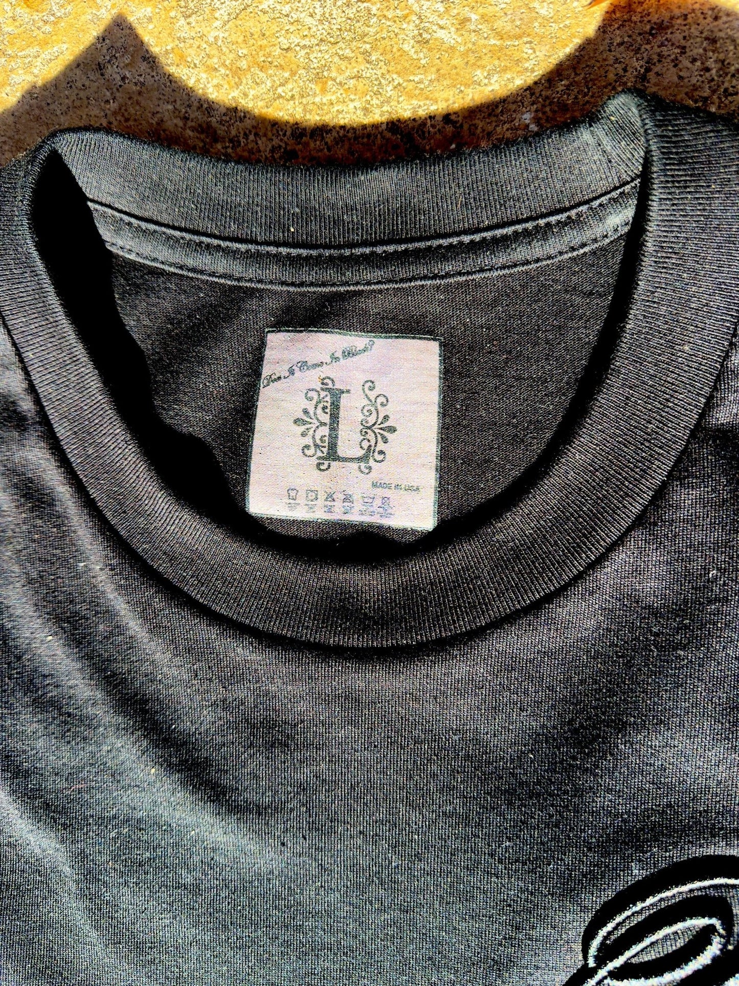 Black Embroidered Logo T-Shirt - Vivid Vision