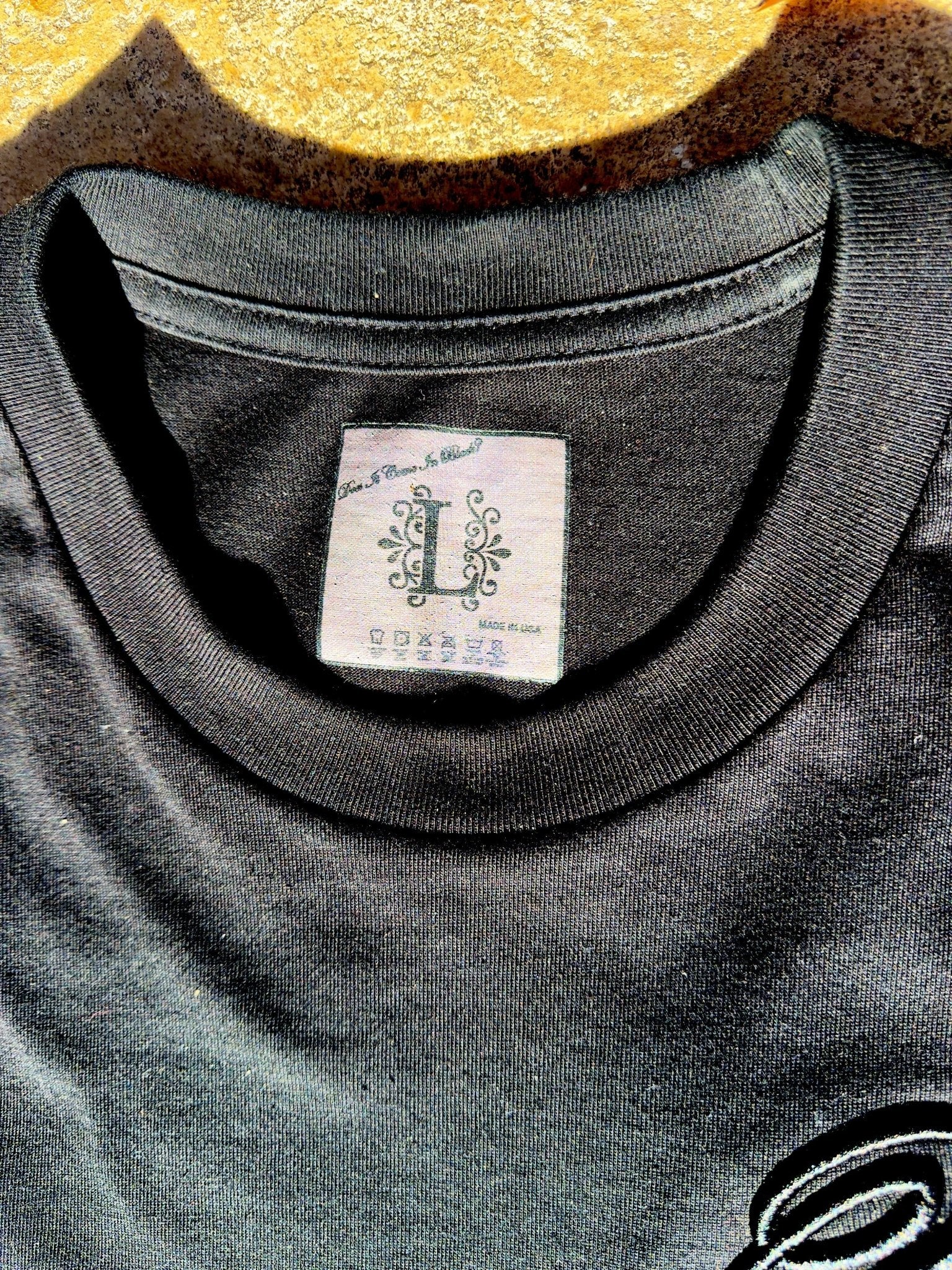 Black Embroidered Logo T-Shirt - Vivid Vision