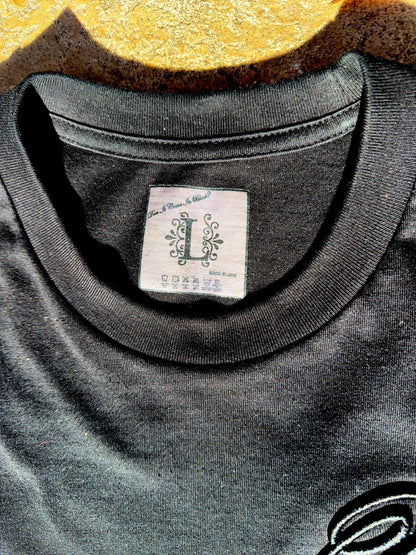 Black Embroidered Logo T-Shirt - Vivid Vision