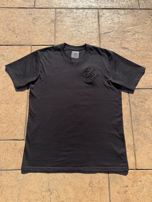 Black Embroidered Logo T-Shirt - Vivid Vision